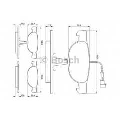 BOSCH Σετ τακάκια 0 986 424 362 145 (930) 1994-2001, 146 (930) 1994-2001, BRAVA (182) 1995-2003, BRAVO I (182) 1995-2001, PUNTO 