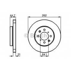 BOSCH Δισκόπλακα 0 986 478 174 SDB 1006, GBD 9084, INSIGHT (ZE_) 2009, JAZZ III (GE) 2008, 200 (RF) 1995-2000, 25 (RF) 1999-2005