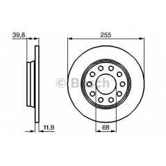 BOSCH Δισκόπλακα 0 986 478 987 EXEO (3R2) 2008, EXEO ST (3R5) 2009