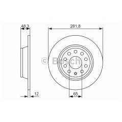 BOSCH Δισκόπλακα 0 986 479 247 A3 (8P1) 2003-2012, Q3 (8U) 2011, ALHAMBRA (710) 2010, ALTEA (5P1) 2004, LEON (1P1) 2005, TOLEDO 