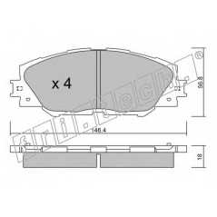 TRUSTING Σετ τακάκια 764.0 PRIUS PLUS (ZVW4_) 2011