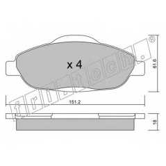 fri.tech. Σετ τακάκια 820.0 ECE, APPROVED