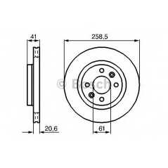 BOSCH Δισκόπλακα 0 986 478 124 LOGAN (LS_) 2004, LOGAN EXPRESS (FS_) 2009, LOGAN MCV (KS_) 2007, SANDERO 2008, KUBISTAR (X76) 20