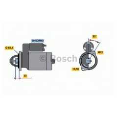 BOSCH Μίζα 0 001 110 115 BOSCH, DW, KW, OPEL, VAUXHALL, ASCONA, ASTRA, TD, KADETT, VECTRA