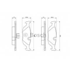 BOSCH Σετ τακάκια 0 986 466 751 3 (E30) 1982-1992, 5 (E28) 1980-1987, 6 (E24) 1976-1990, 7 (E23) 1977-1986