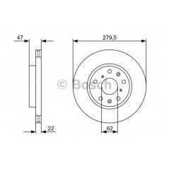 BOSCH Δισκόπλακα 0 986 479 403 SEDICI 2006, SX4 (GY) 2006