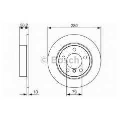 BOSCH Δισκόπλακα 0 986 479 728 MINI COUNTRYMAN (R60) 2010, MINI PACEMAN (R61) 2012