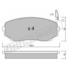 fri.tech. Σετ τακάκια 889.0 ECE, APPROVED