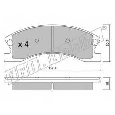 fri.tech. Σετ τακάκια 642.0 ECE, APPROVED