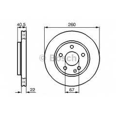 BOSCH Δισκόπλακα 0 986 478 875 CLASS (W168) 1997-2004