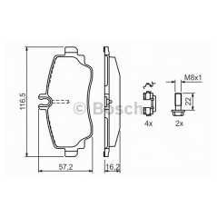 BOSCH Σετ τακάκια 0 986 424 470 CLASS (W168) 1997-2004