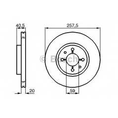 BOSCH Δισκόπλακα 0 986 478 515 145 (930) 1994-2001, 146 (930) 1994-2001, 155 (167) 1992-1997, BARCHETTA (183) 1995-2005, BRAVA (