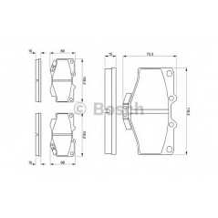 BOSCH Σετ τακάκια 0 986 424 268 04465 3503, 04465 3504, 04465 3508, 04465 3514, 04465 3524, 04465 3526, 04465 3528, 04465 6003, 