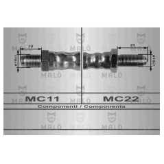 MALO Ελαστικοί σωλήνες φρένων (μαρκούτσια) 8525 SJ 413 1984-1990
