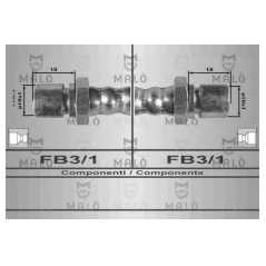 MALO Ελαστικοί σωλήνες φρένων (μαρκούτσια) 8541 ESPERO (KLEJ) 1991-1999, NEXIA (KLETN) 1995-1997, CALIBRA A (85_) 1990-1997, COM