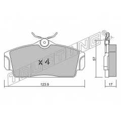 fri.tech. Σετ τακάκια 314.0 ECE, APPROVED