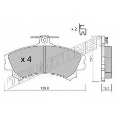 fri.tech. Σετ τακάκια 225.0 ECE, APPROVED