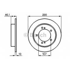 BOSCH Δισκόπλακα 0 986 478 539 JIMNY (FJ) 1998, SAMURAI (SJ) 1988-2004, 90 (EL) 1995-1997