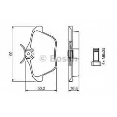 BOSCH Σετ τακάκια 0 986 494 020 156 (932) 1997-2005, 164 (164) 1987-1998, 166 (936) 1998-2007, KAPPA (838A) 1994-2001, KAPPA SW 