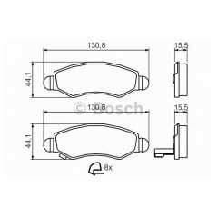 BOSCH Σετ τακάκια 0 986 494 458 JUSTY III (G3X) 2003, IGNIS II 2003