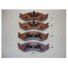 JAPANPARTS Σετ τακάκια PA-057AF CHEROKEE (XJ) 1984-2001, GRAND CHEROKEE I (ZJ) 1991-1999, WRANGLER II (TJ) 1996-2008, CARNIVAL I