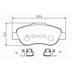 BOSCH Σετ τακάκια 0 986 424 786 PANDA (169) 2003