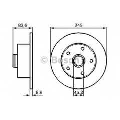 BOSCH Δισκόπλακα 0 986 478 759 BOSCH, VW, AUDI, TDI, DUO