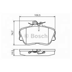 BOSCH Σετ τακάκια 0 986 460 977 CLASS (W202) 1993-2000, CLASS (W210) 1995-2003