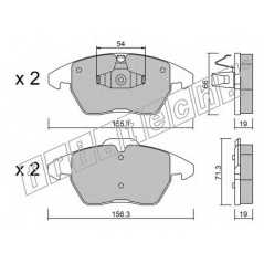 fri.tech. Σετ τακάκια 564.1 ECE, APPROVED