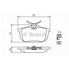 BOSCH Σετ τακάκια 0 986 424 427 MW 3062, CARISMA (DA_) 1995-2006, SPACE STAR (DG_A) 1998-2004, IMPIAN 2001, FORFOUR (454) 2004-2