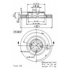 BRECO Δισκόπλακα BS 8560 TOYOTA, COROLLA, VVT, VVTL, TS