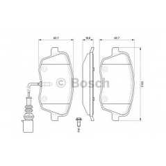 BOSCH Σετ τακάκια 0 986 494 105 IBIZA IV (6L1) 2002-2009, FABIA 2006, FABIA (6Y2) 1999-2008, ROOMSTER (5J) 2006, POLO (9N_) 2001