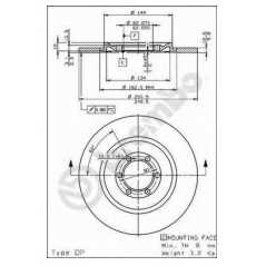 BRECO Δισκόπλακα BS 7257 ALFA, ROMEO