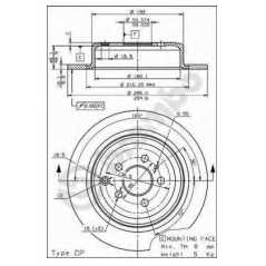 BRECO Δισκόπλακα BS 7497 ULYSSE (220) 1994-2002, ZETA (220) 1995-2002, 806 (221) 1994-2002