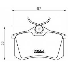 HELLA PAGID Σετ τακάκια 8DB 355 019-911 NOTE (E11) 2006, AVANTIME (DE0_) 2001-2003, CLIO IV 2012, ESPACE III (JE0_) 1996-2002, F