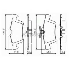 BOSCH Σετ τακάκια 0 986 494 528 MAX II 2010, MAX 2010, 508 2010, 508 SW 2010