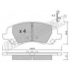 fri.tech. Σετ τακάκια 878.0 ECE, APPROVED