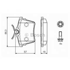 BOSCH Σετ τακάκια 0 986 494 095 C5 III (RD_) 2008, 407 (6D_) 2004, 407 SW (6E_) 2004