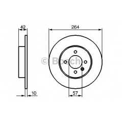 BOSCH Δισκόπλακα 0 986 479 191 ASTRA H (L48) 2004, ASTRA H GTC (L08) 2005, MERIVA 2003-2010