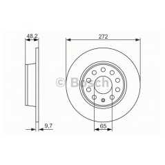 BOSCH Δισκόπλακα 0 986 479 677 A3 (8P1) 2003-2012, A3 (8V1) 2012, ALTEA (5P1) 2004, LEON (1P1) 2005, LEON (5F1) 2012, LEON SC (5