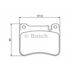 BOSCH Σετ τακάκια 0 986 494 166 CLASS (W203) 2000-2007, CLASS (CL203) 2008-2011, CLK (C209) 2002-2009, SLK (R171) 2004-2011