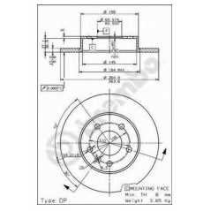 BRECO Δισκόπλακα BS 7574 ZAFIRA (F75) 1999, ASTRA H (L48) 2004, ASTRA H GTC (L08) 2005, MERIVA 2003-2010, MERIVA B 2010, ZAFIRA 