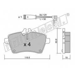 fri.tech. Σετ τακάκια 662.0W ECE, APPROVED