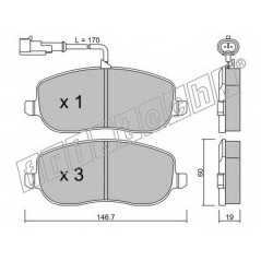 fri.tech. Σετ τακάκια 546.1 ECE, APPROVED