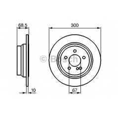 BOSCH Δισκόπλακα 0 986 479 041 CLS (C218) 2011, CLASS (W211) 2002-2009, CLASS (W212) 2009