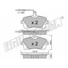 fri.tech. Σετ τακάκια 870.0 ECE, APPROVED