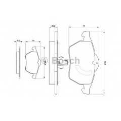 BOSCH Σετ τακάκια 0 986 424 360 CALIBRA A (85_) 1990-1997, VECTRA B (36_) 1995-2002, 3 (YS3D) 1998-2003, 5 (YS3E) 1997, 900 II 1