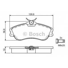 BOSCH Σετ τακάκια 0 986 424 583 BERLINGO (MF) 1996, XSARA PICASSO (N68) 1999, 206 CC (2D) 2000