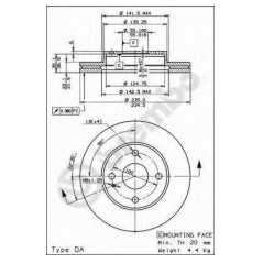 BRECO Δισκόπλακα BS 8258 323 C IV (BG) 1989-2000, 323 C V (BA) 1994-2000, 323 F IV (BG) 1987-1994, 323 F V (BA) 1994-1998, 323 P