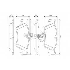 BOSCH Σετ τακάκια 0 986 494 096 1 (E87) 2003-2012, 3 (E90) 2005-2011